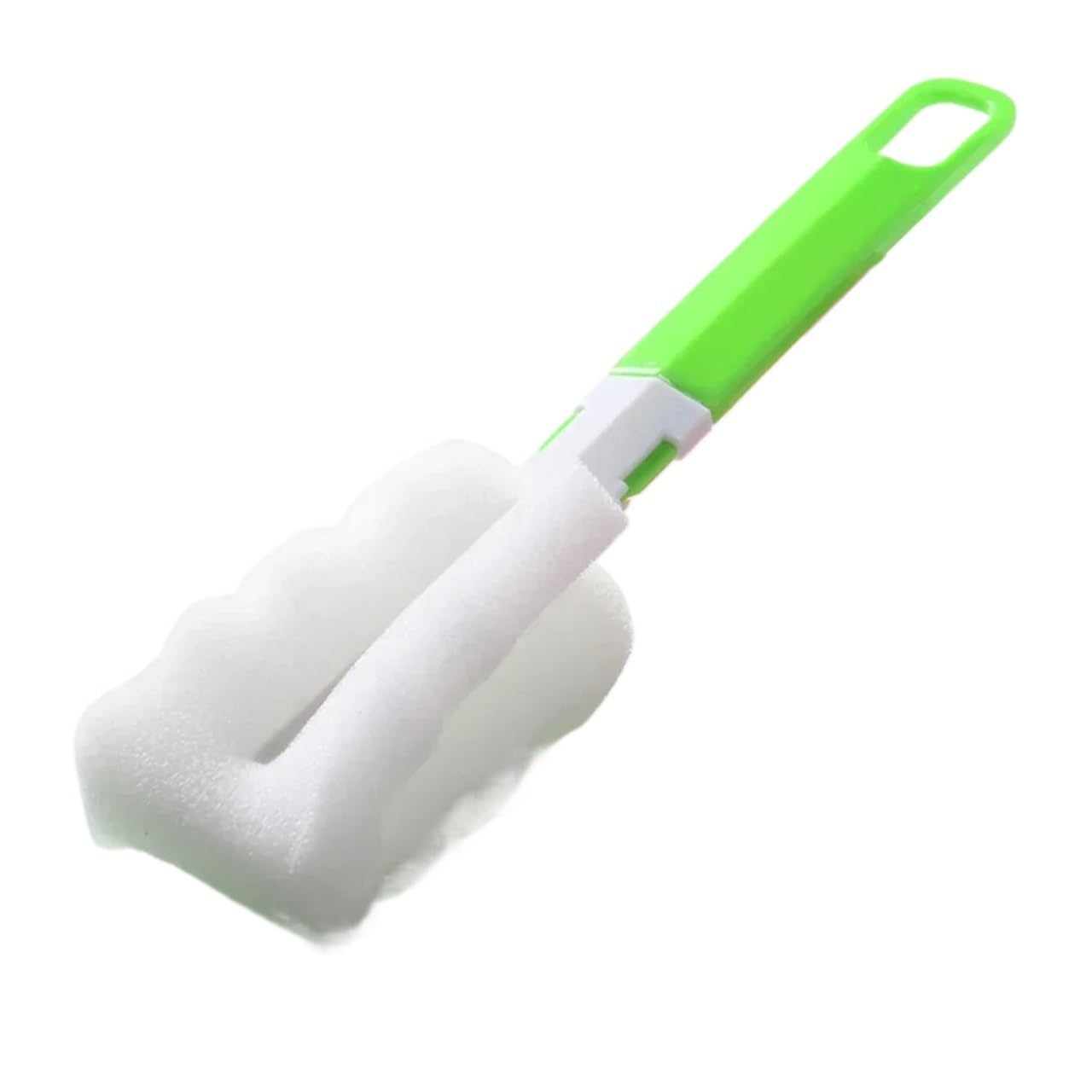 Bottle Brush Sponge Handle Brush Foam Bottle Cup Kitchen Cleaning Washing Cleaner Tool(Green)