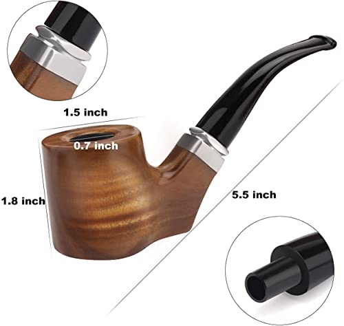 Scotte Wood Tobacco Pipe Handmade Smoking Pipes Perfect Tobacco Pipe & Accessories Great Gift Set #TOP2