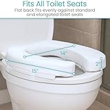 Vive Toilet Seat Cushion (Soft Cushioned Foam) - Easy Clean Soft Padded Bathroom Attachment - Elongated, Standard Seats - Comfort and Support Donut for Handicap, Adults, Coccyx Tailbone Pain Relief - Image 4