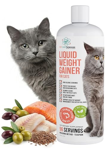 PET CARE Sciences 16fl Oz Liquid Cat Weight Gainer – High Calorie Cat Food Appetite Stimulant –...