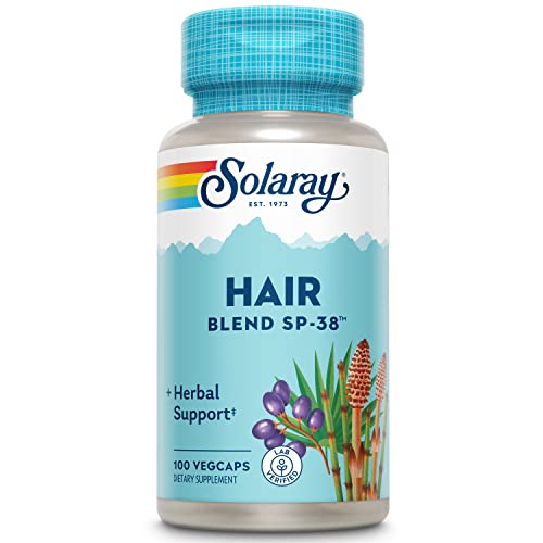 Image of SOLARAY Hair Blend SP-38 | Herbal Hair Support | 100 VegCaps | Botanical hair support formula with Saw Palmetto, Horsetail and Rosemary for daily wellness.