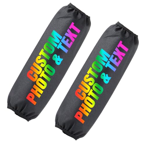 Custom Motorcycle Shock Covers Personalized Waterproof Nylon Shock Absber Covers Scratch-Resistant Suspension Protector Universal Fit for Most Motorcycles (Nylon)