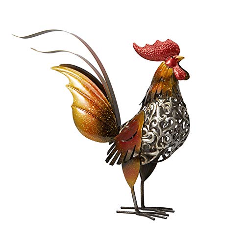 Statue de coq en fer forgé pour sublimer un meuble tv vide avec style