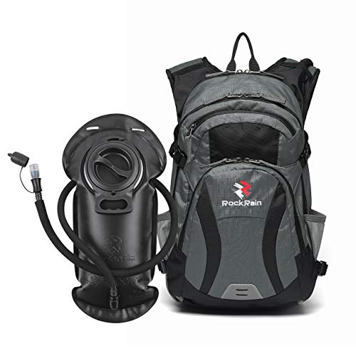 ROCKRAIN Hydration Backpack, WindSeeker Insulated Hydration Pack with 2.5L BPA Free Water Bladder, Lightweight Water Backpack Fits Cycling Biking Hiking, Outdoor Gear for Men Women