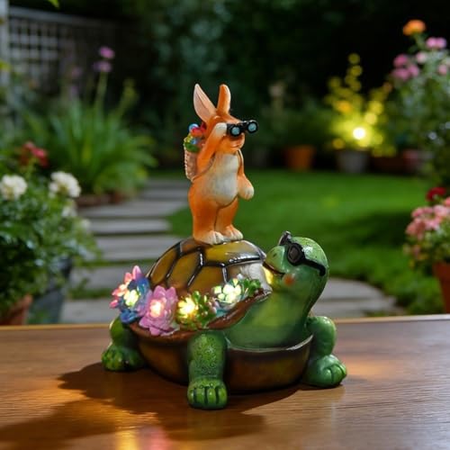 Décoration extérieure imperméable tortue lapin, idée cadeau jardin - 6