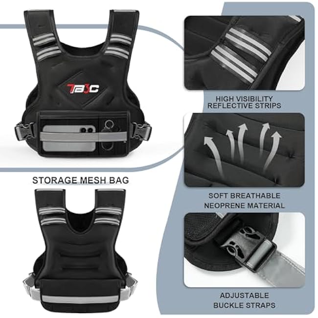 Adjustable Weighted Vest for Men and Women,04-10lb/11-20lb/20-32lb Vest with 6 Ironsand Weights for Strength Training,Body Weight Vest Exercise Set for Running, Walking and Home Workouts