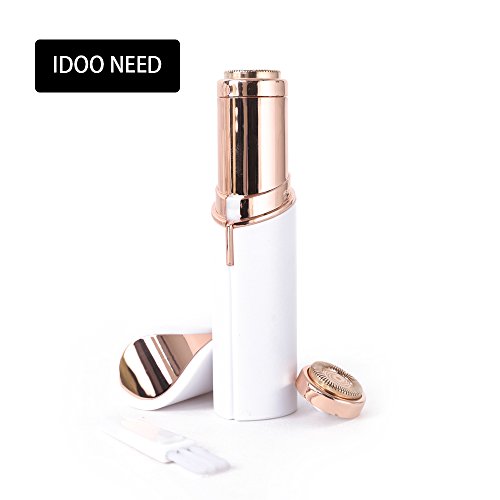 Flawless Women's Painless Hair Remover Lipstick Design AS SEEN ON TV with 1 Replacement Head Electric Bikini Razor Portable Hair Removal Device Cordless Hair Trimmer on Upper Lip Chin Cheeks