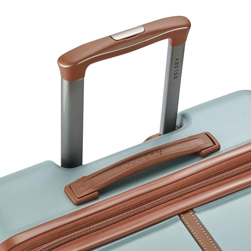 Image of DELSEY PARIS Bianca 66 cms Medium Check-in ABS /Polycarbonate Hard Sided 8 Wheels and Expandable Spinner Suitcase /Trolley Bag for Travel with TSA Lock- Sage Green