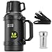 Produktbild LEBENLANG Thermosflasche 1,5 Liter - 48h Heiß Inkl. Becher, Teesieb, Tragegurt I Trinkflasche Thermobecher 1 5 Liter Thermoskanne I Getränkeflasche Edelstahl Thermusteekanne Isolierflasche Thermo Cup