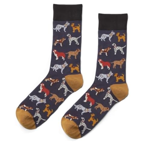 Colourful Dog Design Bamboo Blend Socks Cover