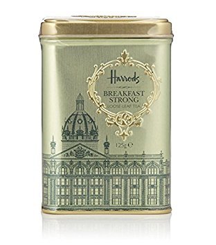 Harrods London. Gift Tin Caddy, Breakfast Strong, Loose Tea 125g 4.4oz Gift Tin Caddy (1 Pack) Seller Product Id Bsh0965