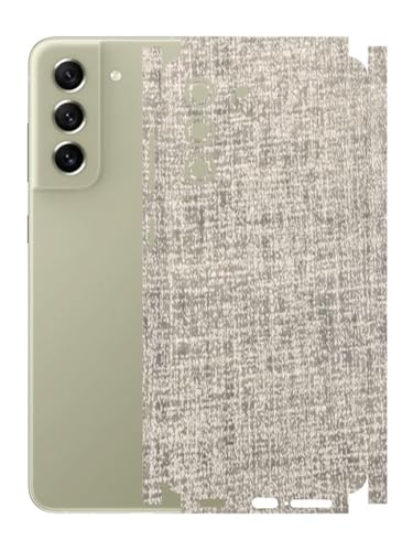 Image of AtOdds - Full Body Back Screen Guard Protector Film - 3D Textured Lamination Wrap Skin Sticker Compatible with Samsung Galaxy S21 FE | Scratchproof Matte Finish (Design - Fabric)