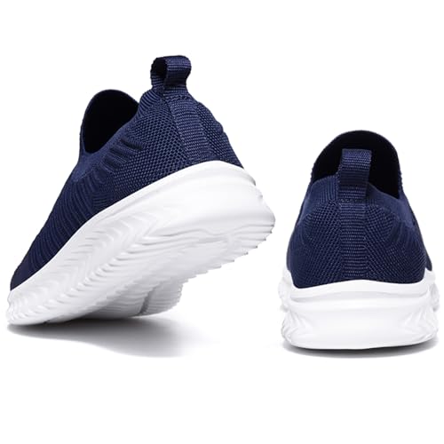 Image of Men's Breathable Knit Walking Tennis Gym Slip On Laceless Sneakers