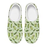 Pointodoor Kids Shoes Size 13 Boys Girls Sneakers Slip on Loafers School Travel Fashion Sneakers with Pickles Print Walking Shoes Lightweight