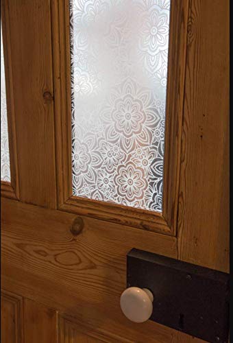 D-C-Fix Window Privacy Film Candice Static Cling Removable Two Way Day And Night Sun Uv-Blocking Decorative Vinyl Covering For Bathroom, Office, Home & Glass Door - Decal Sticker 17.7" X 59" #TOP7