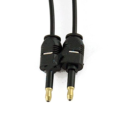 3Feet Toslink Fiber Mini Optical 3.5mm Male to Male Audio Cable Sound System S/PDIF for PC Mac MacBook Pro Apple Hi-Fi