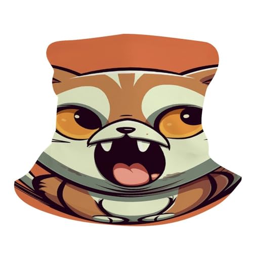 Neck Gaiter Resistente al Viento Máscara Facial Transpirable con Diseño de Gato Dibujado y Boca Abierta - Cubierta Facial para Sol, Refrescante, a Prueba de Polvo, Balaclava Bandana para Mujeres y Hombres para Senderismo y Pesca miniatura 2