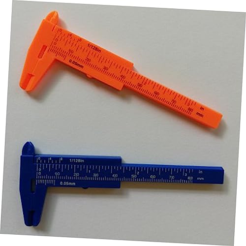 Calibrador Vernier Mini Plástico para Joyería Naranja miniatura 3