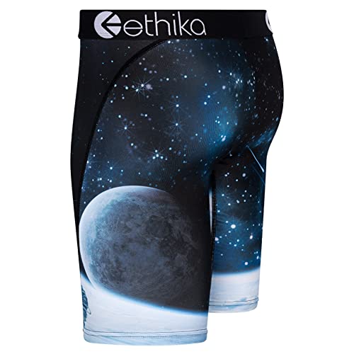 Ethika Men’s Boxer Brief, Knee Length, 4-Way Stretch Performance Underwear with Graphic Prints – Flat Earthika (AST, S)2