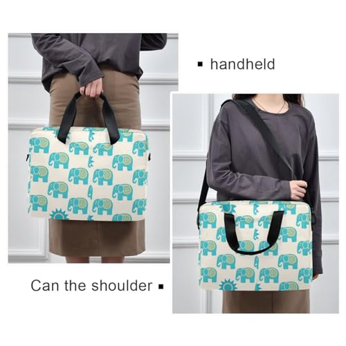 Maletín para portátil 15.6" con estampado boho elefantes miniatura 2
