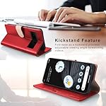 Belemay for Google Pixel 8 Pro Case Wallet-Genuine Leather-RFID Blocking Card Holders-Shockproof TPU Shell, Kickstand, Flip Folding Phone Cover Women Men Compatible with Google Pixel 8 Pro-Red - Image 5
