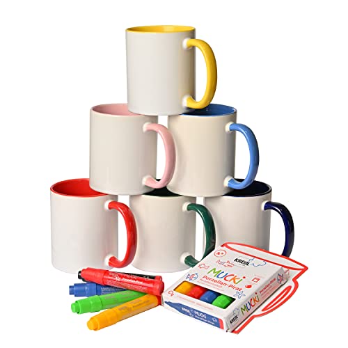 Wlertcop Porzellanmalstifte 24er Set - 48 Farben Doppelspitze, Spülmaschinenfest