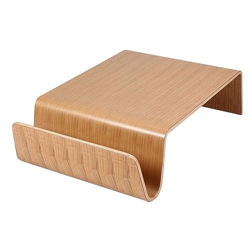 Stolik kawowy z litego drewna – zakrzywiony drewniany stolik pomocniczy do salonu, kreatywny i prosty design, idealny stolik do herbaty lub stolik koktajlowy