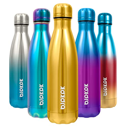 Image of BJPKPK 17 oz Insulated Water Bottle, Stainless Steel Flask, Leak Proof