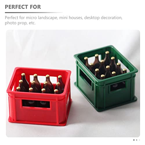 Toyvian Creatief mini- bierdoos standbeeld decoratief mini house bier doos modellering ornament - Image 6