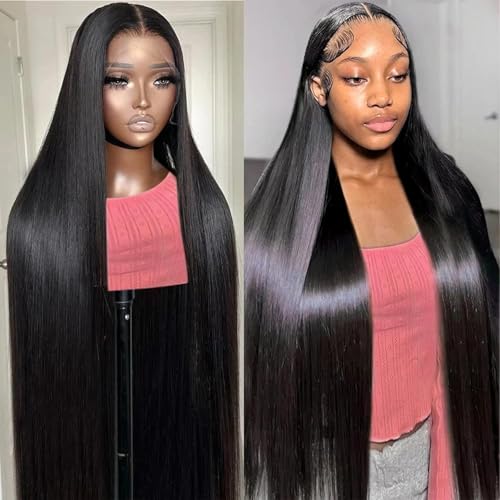 Btomar Straight Lace Front Wigs Human Hair 200 Density 13x6