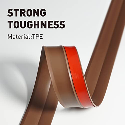 Fosluoc Garage Door Seal Top And Side Seal Strip 34Ft Brown Adhesive Backed Rubber Weather Stripping Replacement Weatherproofing Universal Sealing Professional. #TOP2