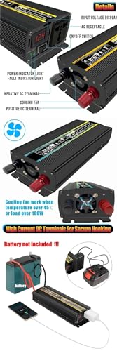 Convertisseur Puissance Onde Pure Sinus 3000W pour Protéger Vos Appareils 110V - 5
