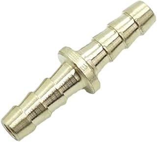 CDQBWKJGFJ 2 Pcs Brass Hose Barb Fitting,1/8" Barb x 1/8" Barb Fittings for 1/8" ID Hose, Tubing Hose Adapter/Coupler,for Water/Fuel/Air