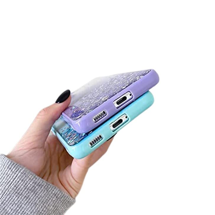 Image of VONZEE Case Compatible with Samsung Galaxy A23 5G /4G, Non Moving Glitter Cover for Girls & Women Soft TPU Shockproof Anti Scratch Drop Protection Cover (Purple)