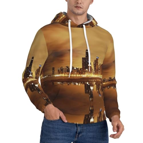 Sweat à capuche polaire homme Chicago idéal pour l'hiver en ville