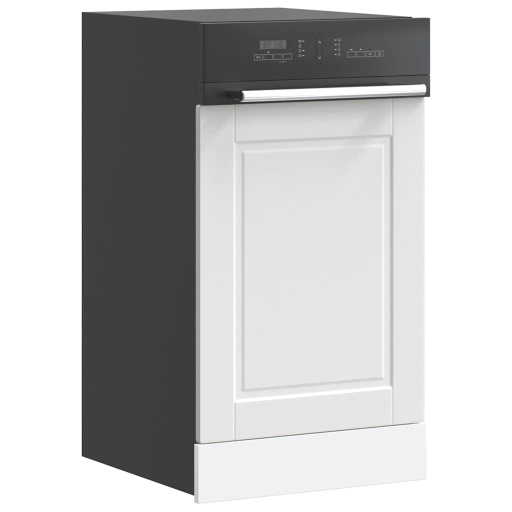 Geschirrspülerblende Porto Weiß Holzwerkstoff 45 x 1,5 x 57 cm Türplatte für Küchenschrank Spülmaschine Schutz mit zeitlosem Design für Stauraum und Küchenorganisation