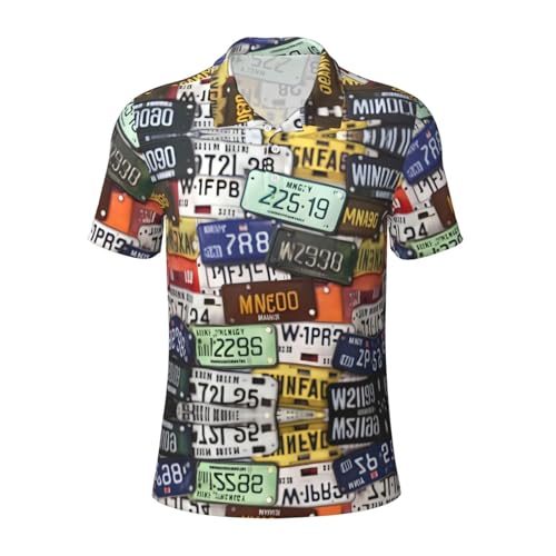 T-shirt décontracté quotidien homme type polo de golf respirant à motif