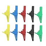 Hyuduo 10pcs J.60039 Power Test, Safety Type Test Clamp with 4mm Jack, for Electronic Instruments Industrial Equipment
