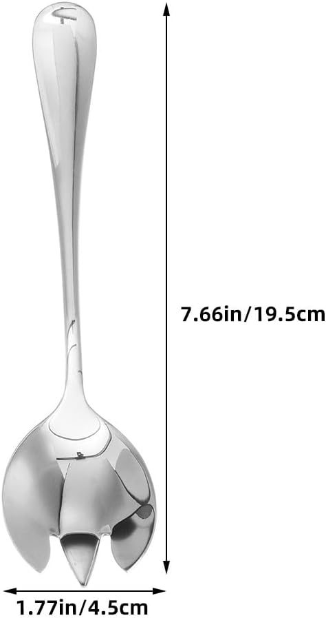 Ciieeo 8pcs Salad Utensils: Stainless Steel Salad Forks Buffet Spoons For Food Cooking Catering Kitchen Banquet Restaurant Home Silver