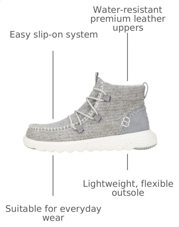 HEYDUDE Women's Reyes Heathered Boot, Grey, Size 6 - image 2