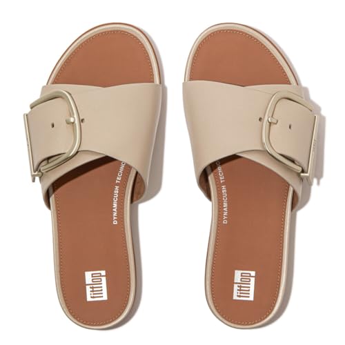 Image of FitFlop Gracie Maxi-Buckle Leather Slides