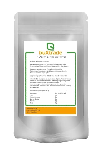 N-Acetyl-L-Tyrosin Pulver | Non-GMO | L-Tyrosin | N-Acetyl | Buxtrade | verschiedenen Mengen (100 g)