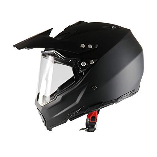 Casco Motocross Downhill Enduro con Doppia Visiera, Casco Integrale Dual Sport Touring/Adventure Donna e Uomo DOT Omologato