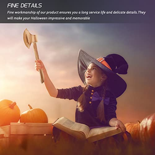 Holzoptik Beil Axt Requisiten: Halloween Axt Spielzeug Holzfäller Kostüm Requisiten 3 Stück Gefälschte Holzäxte Handaxt Theater Requisiten Gruselige Horror Spielzeug Lieferungen