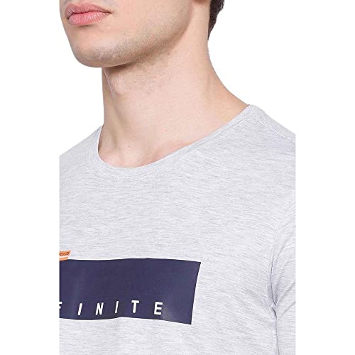 Image of Spykar Printed Blended Slim Fit Mens T-Shirt (A21MKT02BA033WH-P)