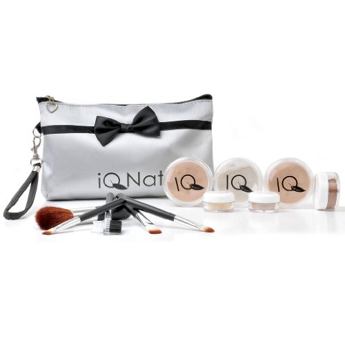 All Natural Makeup Set, 12pc XL Mineral Makeup Kit, (FAIR Shade), by IQ Natural