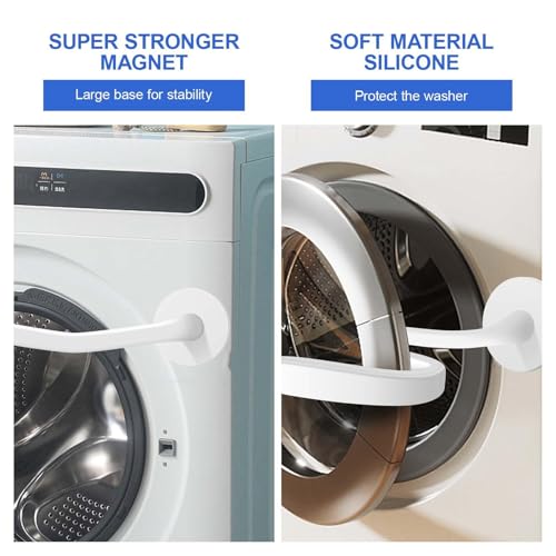 4X Soporte para Puerta de Lavadora de Carga Frontal Ajustable 8