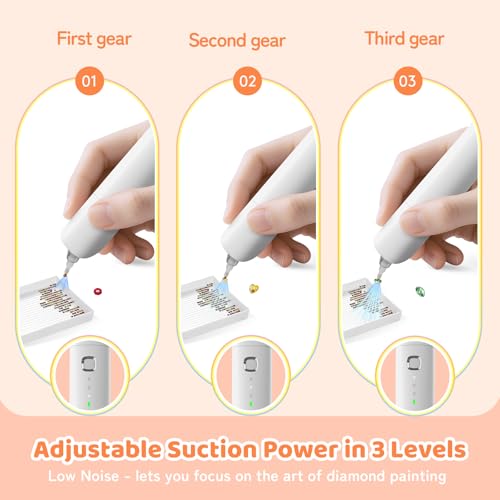 B urHero Electric Diamond Painting Pen Cordless Art Vacuum No Wax Needed Tools Bedazzling - image 4