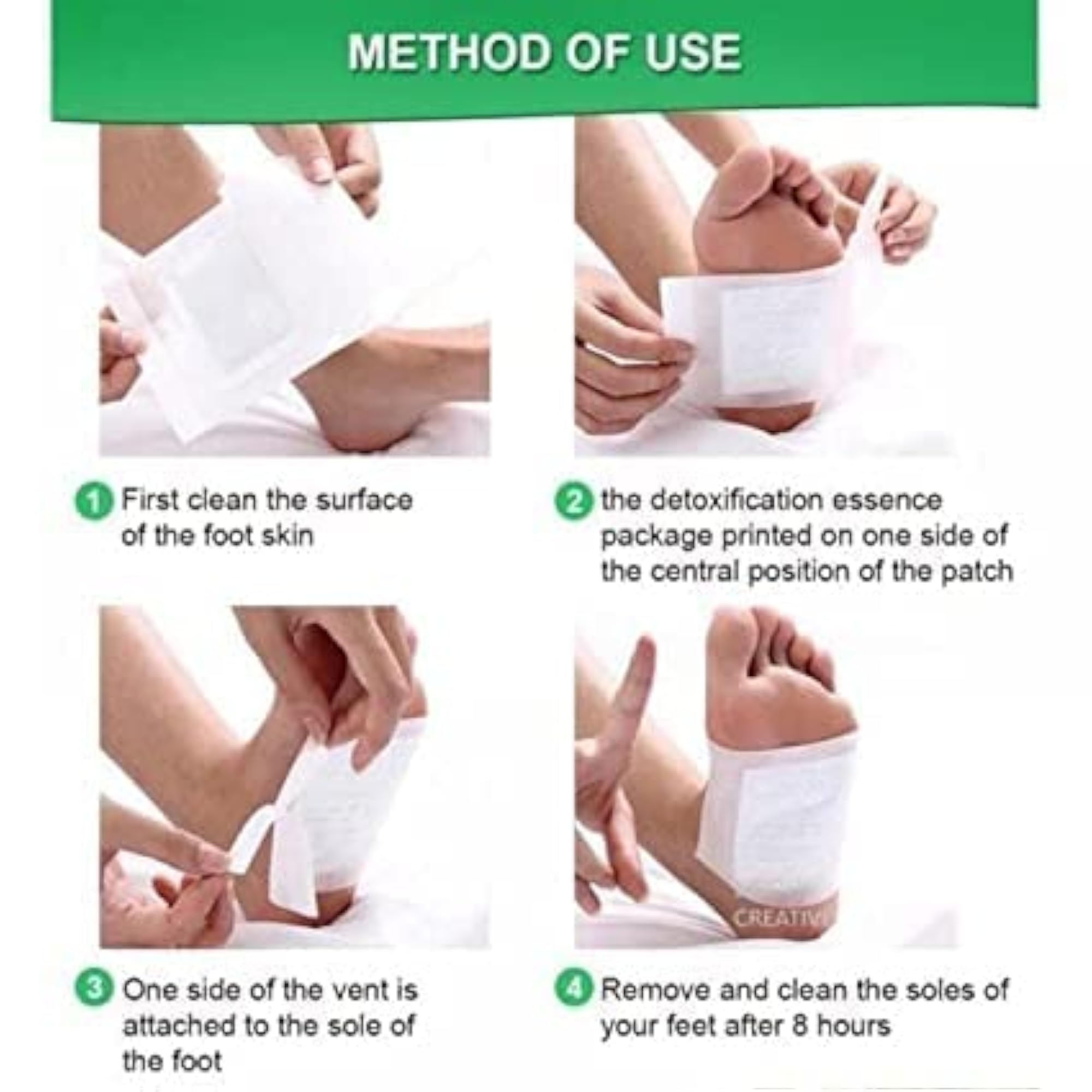 Cleansing Detox Foot Patches for Stress Relief, Pack of 2