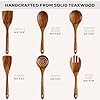 Zulay Kitchen 6 Piece Wooden Spoons for Cooking – Natural Teak Wooden Utensil Set, Easy to Clean, Durable, Smooth with Comfort Grip - Non Toxic Wooden Cooking Utensil Sets #2